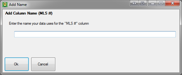 Adding a column name